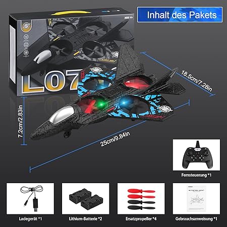 Remote Controlled Aeroplane L0712 – 80m Range – 360° Stunts