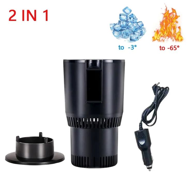 2-in-1 Heating & Cooling Car Cup Holder – Beverage Warmer & Cooler