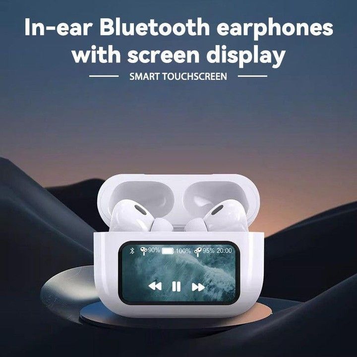 Wireless Bluetooth Earphones with Touch Screen & Smart Color Display