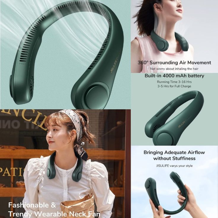 Vaneless Neck Hanging Fan – Portable & Hands-Free Cooling