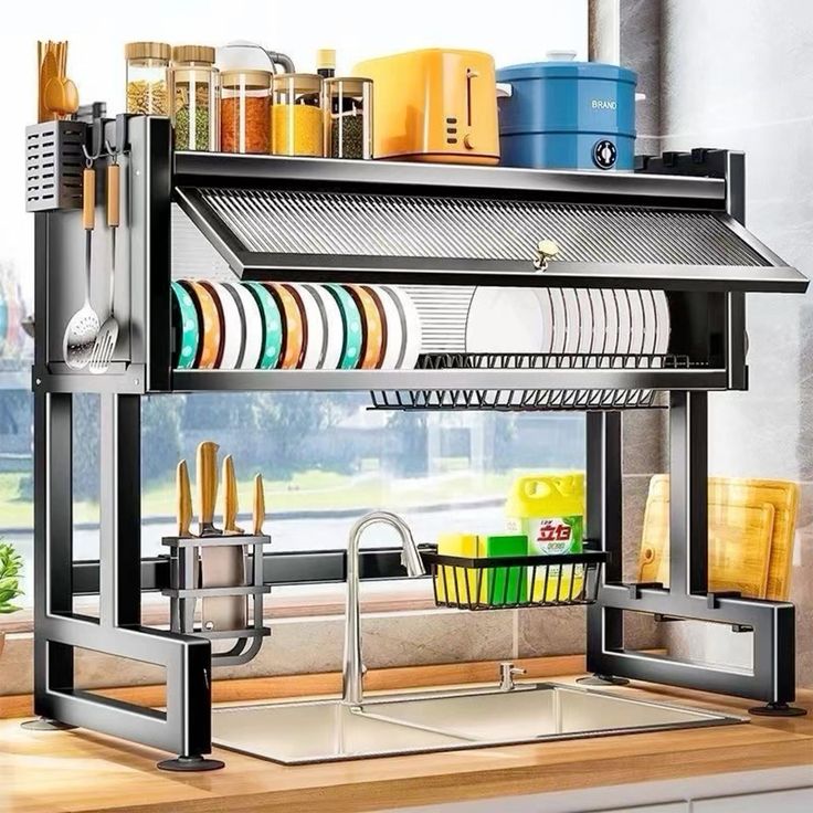 Kitchen Sink Shelf with Cabinet Door