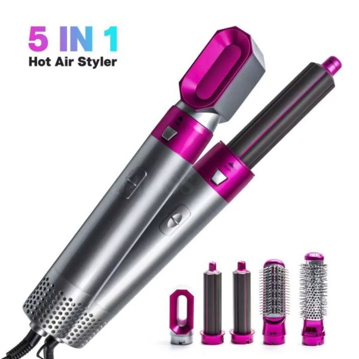 Hot Air Brush 5 in 1 Hair Dryer Brush – Straighten, Curl & Volumize
