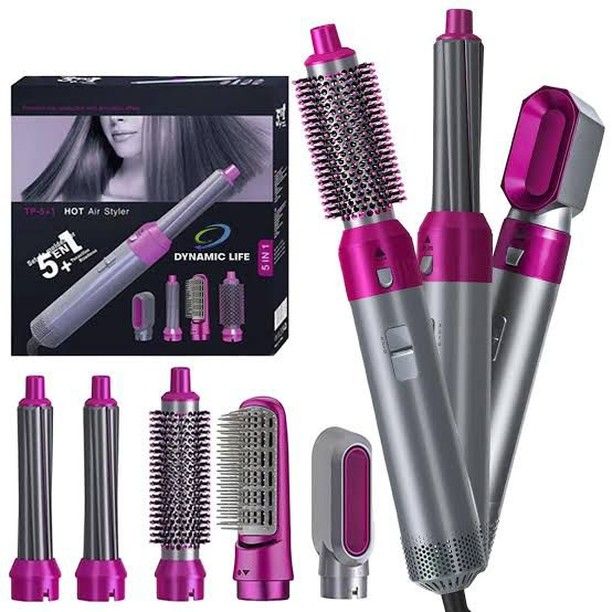 Hot Air Brush 5 in 1 Hair Dryer Brush – Straighten, Curl & Volumize