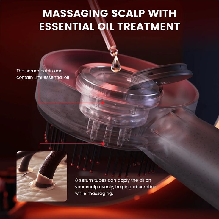Scalp Massager – Electric Head Massage Brush with Essential Oil Applicator