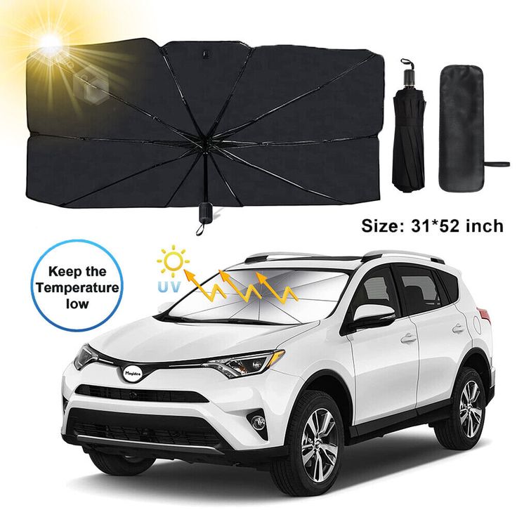 Car Windshield Sunshade – Foldable Front Window Cover