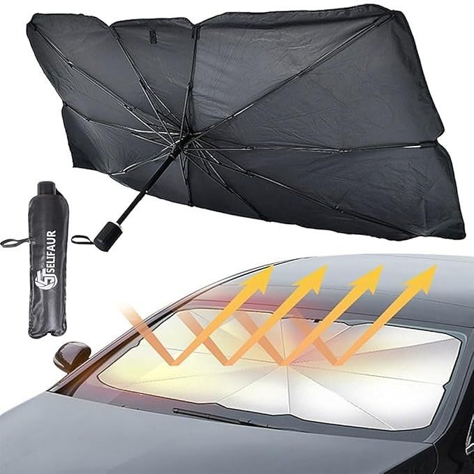 Car Windshield Sunshade – Foldable Front Window Cover