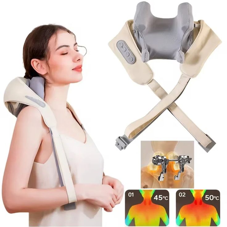 Professional Wireless Neck Shoulder Back Massager – Deep Tissue & Heat