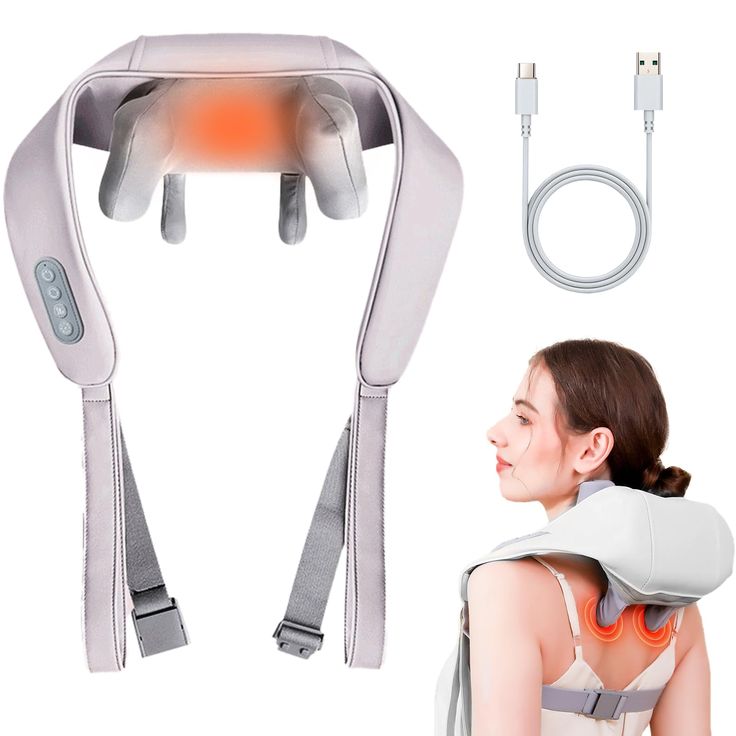 Professional Wireless Neck Shoulder Back Massager – Deep Tissue & Heat