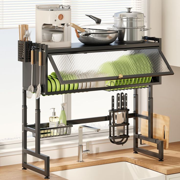 Kitchen Sink Shelf with Cabinet Door