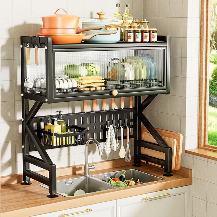 Kitchen Sink Shelf with Cabinet Door