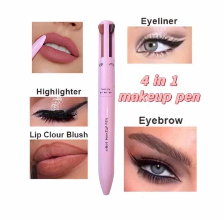 4-in-1 Makeup Pen – Brow, Eye, Lip Liner & Highlighter