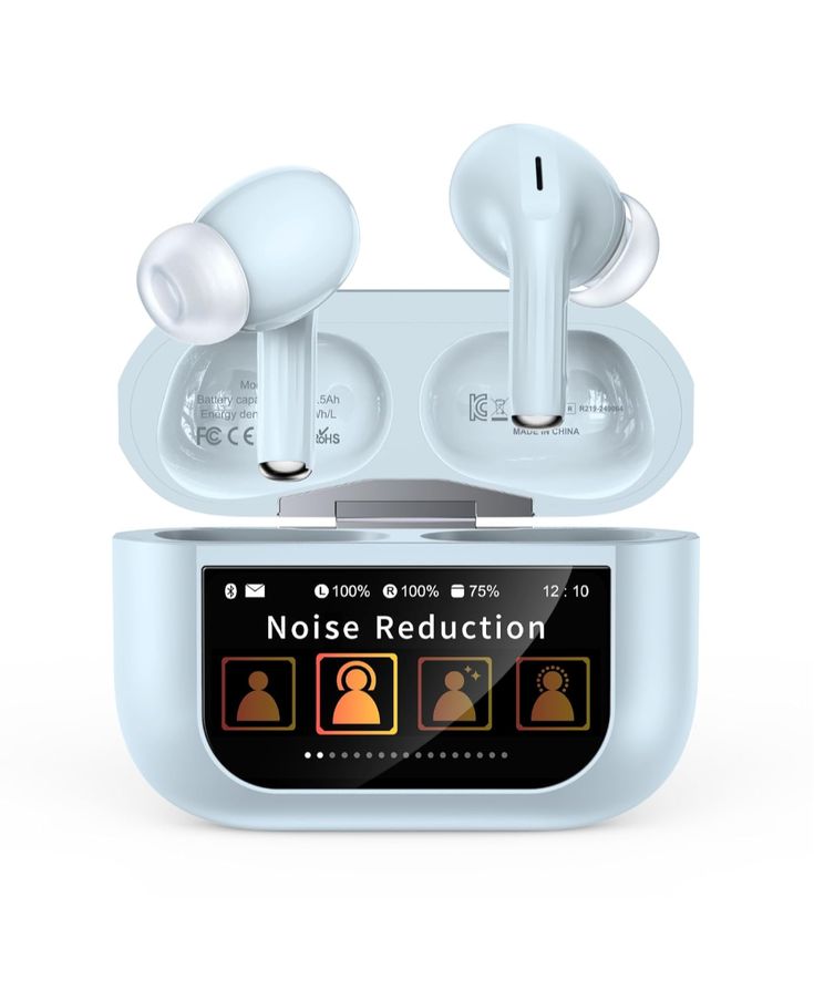Wireless Bluetooth Earphones with Touch Screen & Smart Color Display