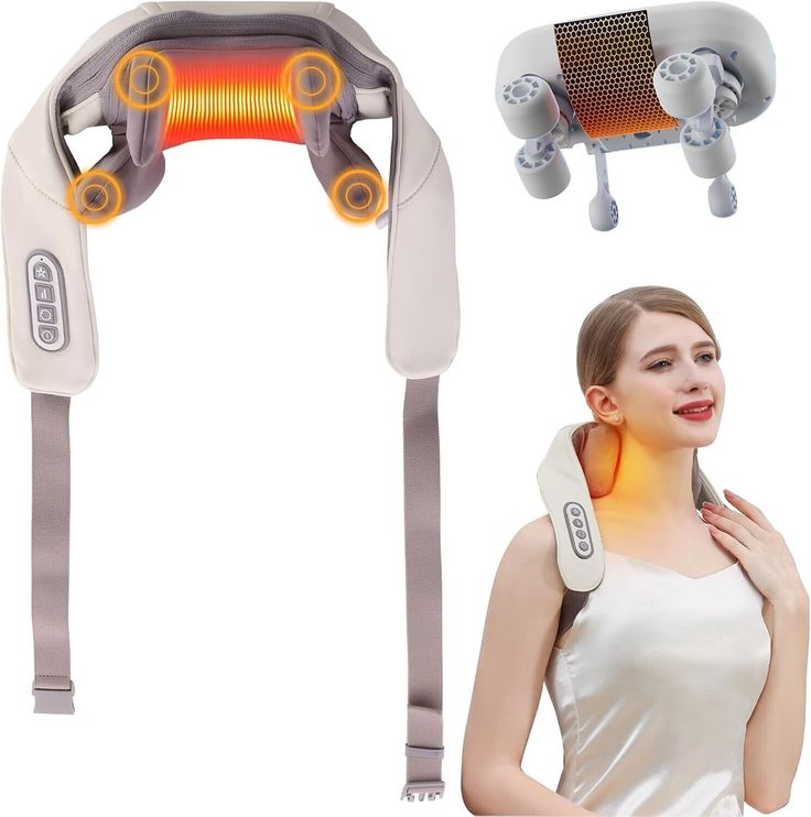 Professional Wireless Neck Shoulder Back Massager – Deep Tissue & Heat