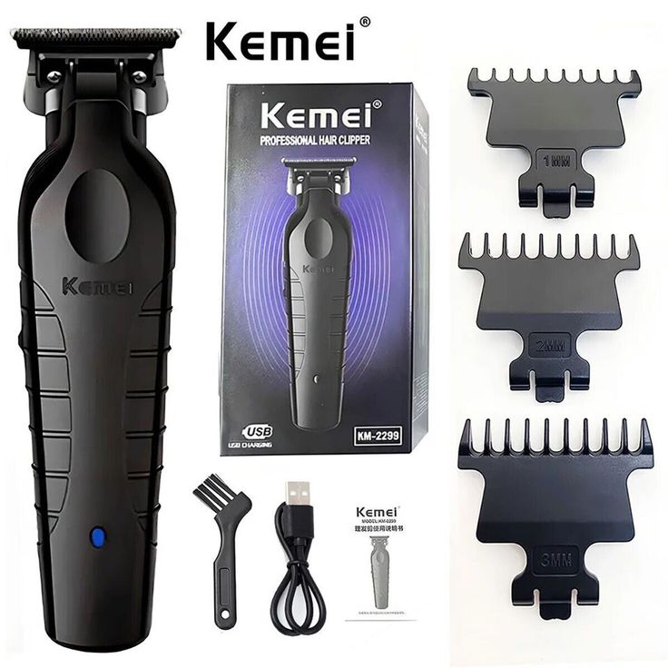 KEMEI 2299 Trimmer For Men – Professional DLC Blade & Quiet Motor