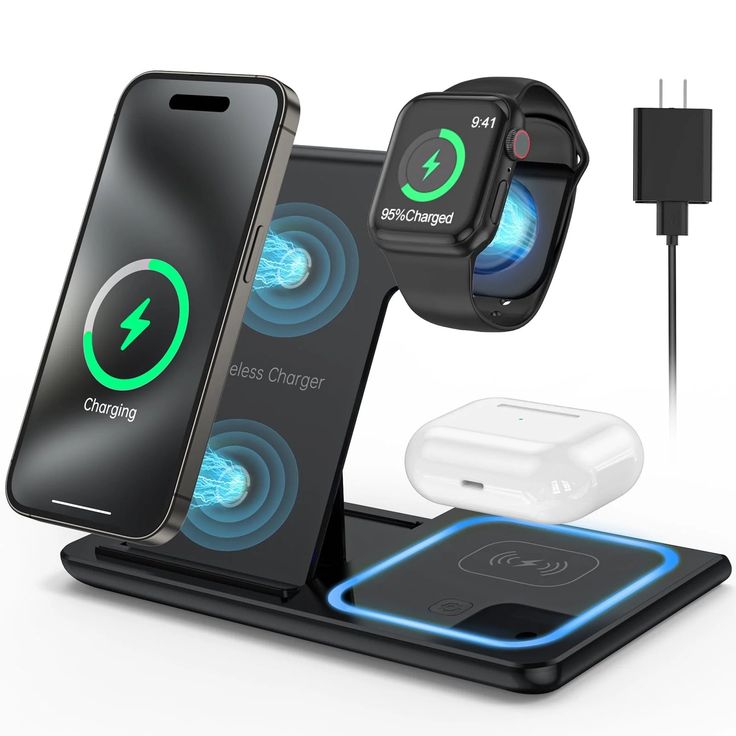 A93 5-in-1 Electric Motor Foldable Wireless Charger Station