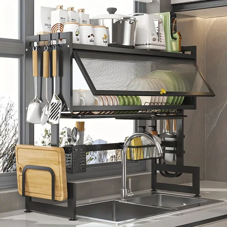 Kitchen Sink Shelf with Cabinet Door