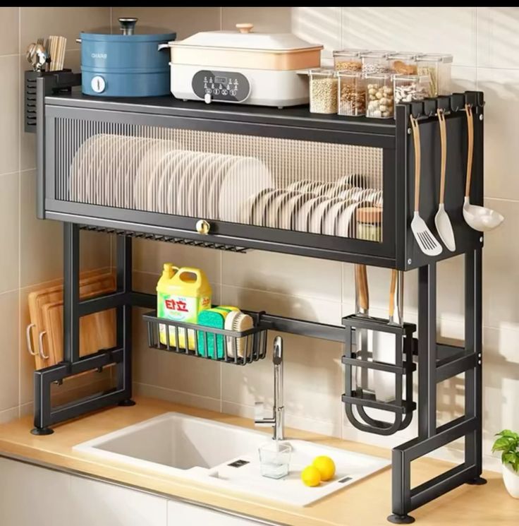 Kitchen Sink Shelf with Cabinet Door