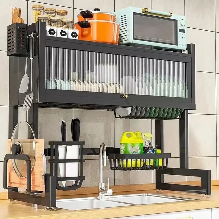 Kitchen Sink Shelf with Cabinet Door
